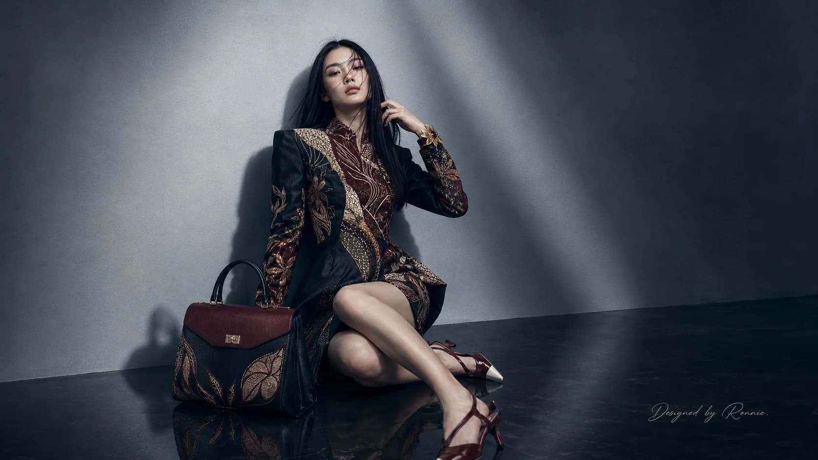 Signature black botanical tailoring editorial